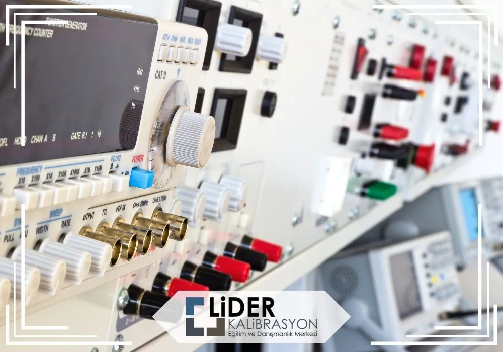Elektrik kalibrasyon laboratuvarında multimetre ve kalibratör ile yapılan ölçüm